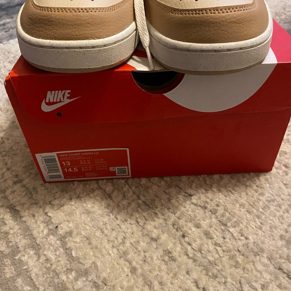 Nike Court Vision Men's Sneakers - Beige and White - Picture 6 of 6